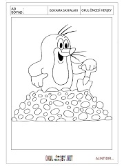 Köstebek boyama sayfaları